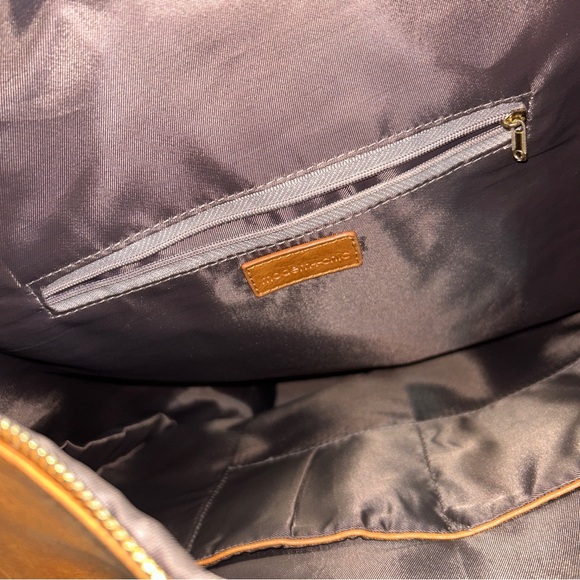 Vegan Leather Oversized Backpack- Convertible Laptop Travel Bag‎ Camel NEW - Picture 10 of 16